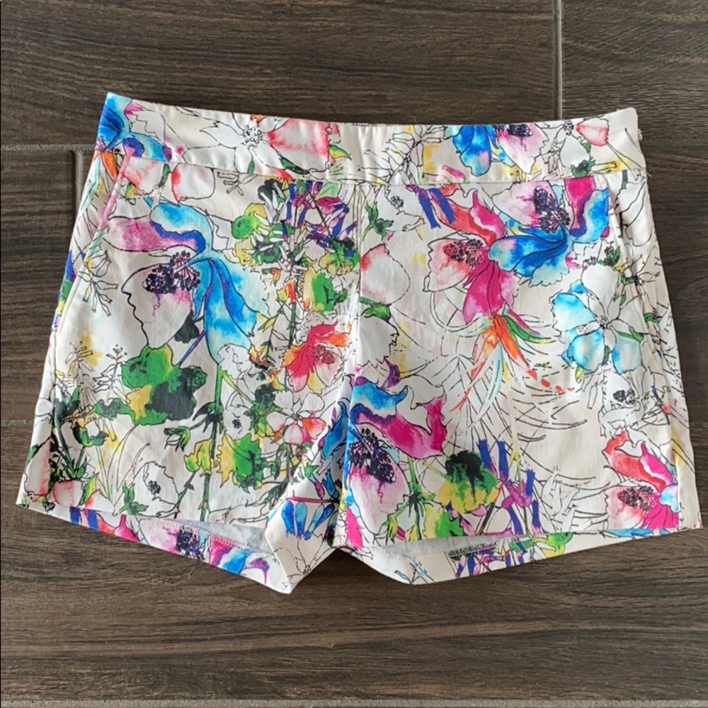 Express Watercolor Flower Print Shorts Size 2